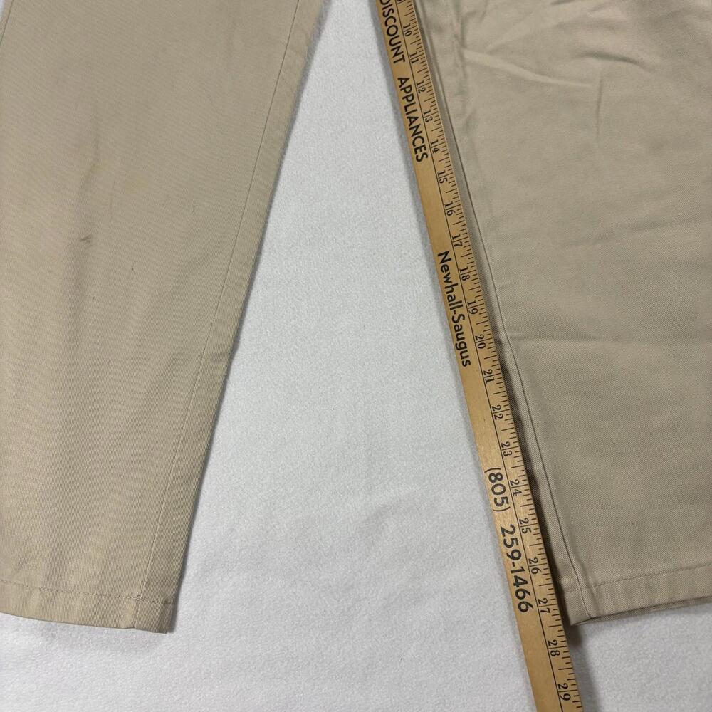 Dickies Work Pants Womens 3/26 Khaki Vintage Straight Leg Crop Roll Hem Y2K Fits - Picture 2 of 9